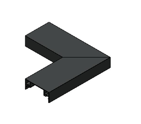 Module angle 90° garde-corps aluminium barreaux verticaux entre poteaux